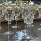Series of 11 Sèvres crystal wine glasses Niagara model of the 1950s