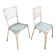 2 vintage bistro chairs in aluminium metal