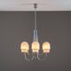 Angelo Gaetano Sciolari chandelier with six misty glass shades