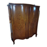 Armoire estampillee (!)2 portes bois de rose 150 long par 60 profondeur sur 183 haut