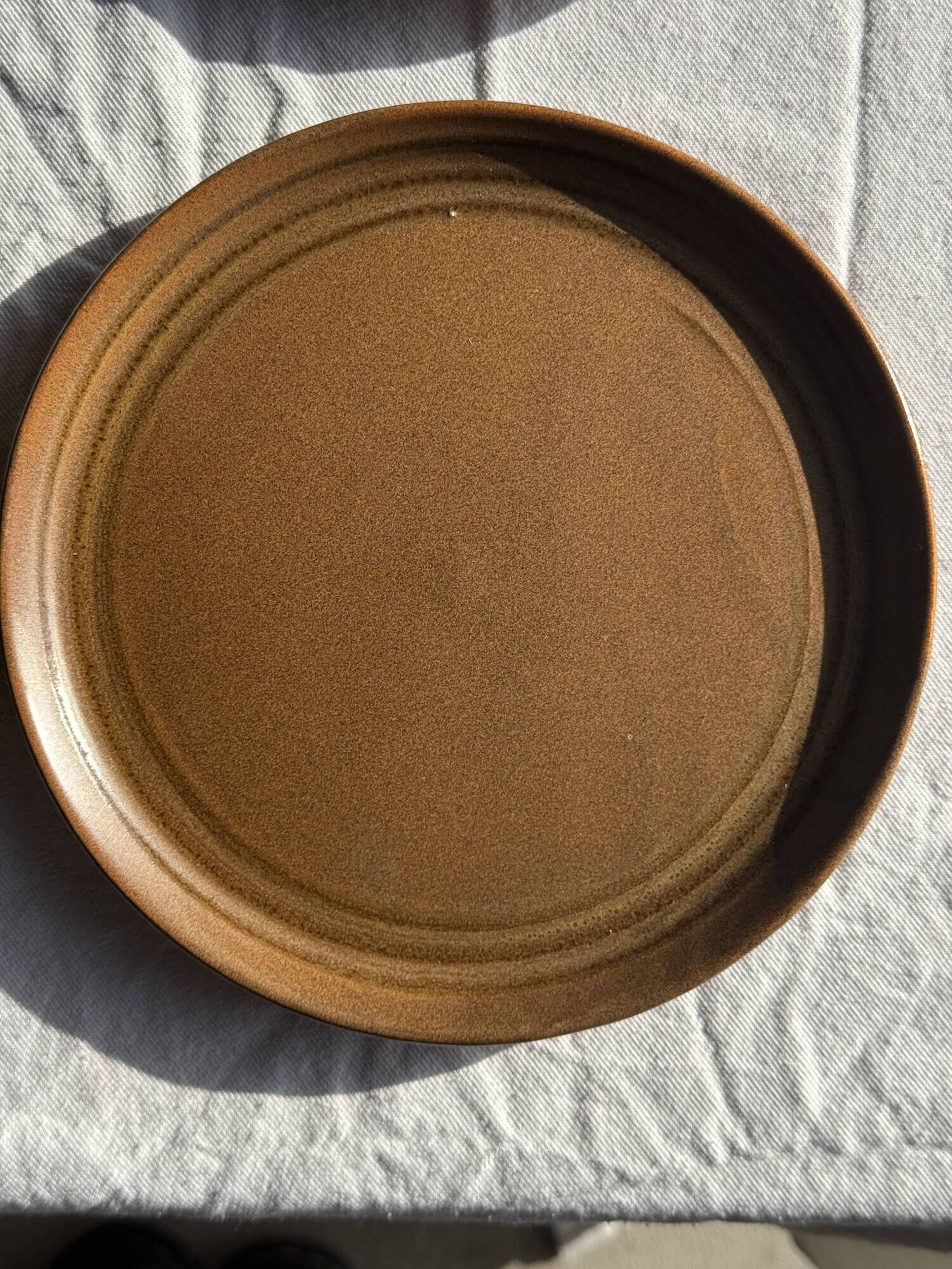 Lot de 4 assiettes à dessert brunes Sarreguemines Modèle Savoie D19.5