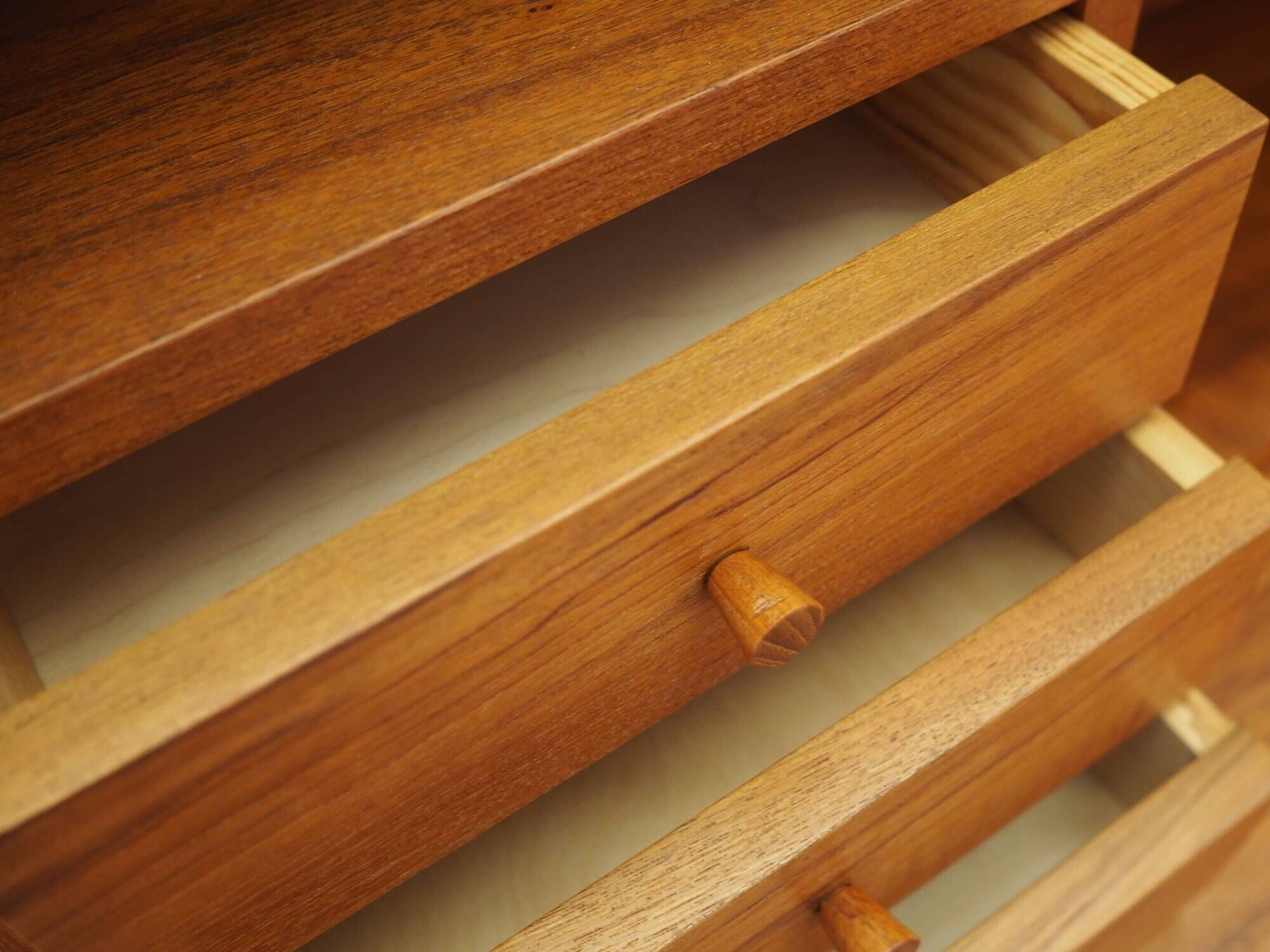 Danish teak secretary desk 1960s with pull-out surface