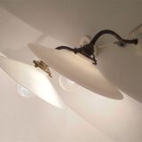 Pair of opaline wall lamps