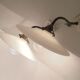 Pair of opaline wall lamps