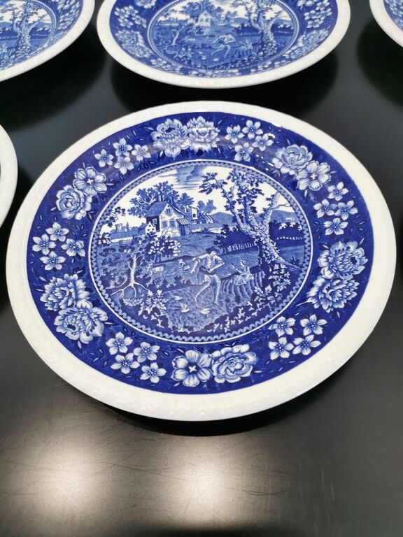 Set of 6 talking plates Villeroy&Boch Rusticana Bleues