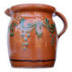 19 th Century French Glazed Terracotta Pitcher Alsace