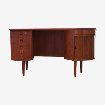 Teak desk, Danish design, 1960s, designer: Kai Kristiansen, producer: Feldballes Møbelfabrik