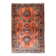 Handmade antique Persian Lilihan rug 3.2' x 4.10' (97cm x 150cm) 1920s - 1B666