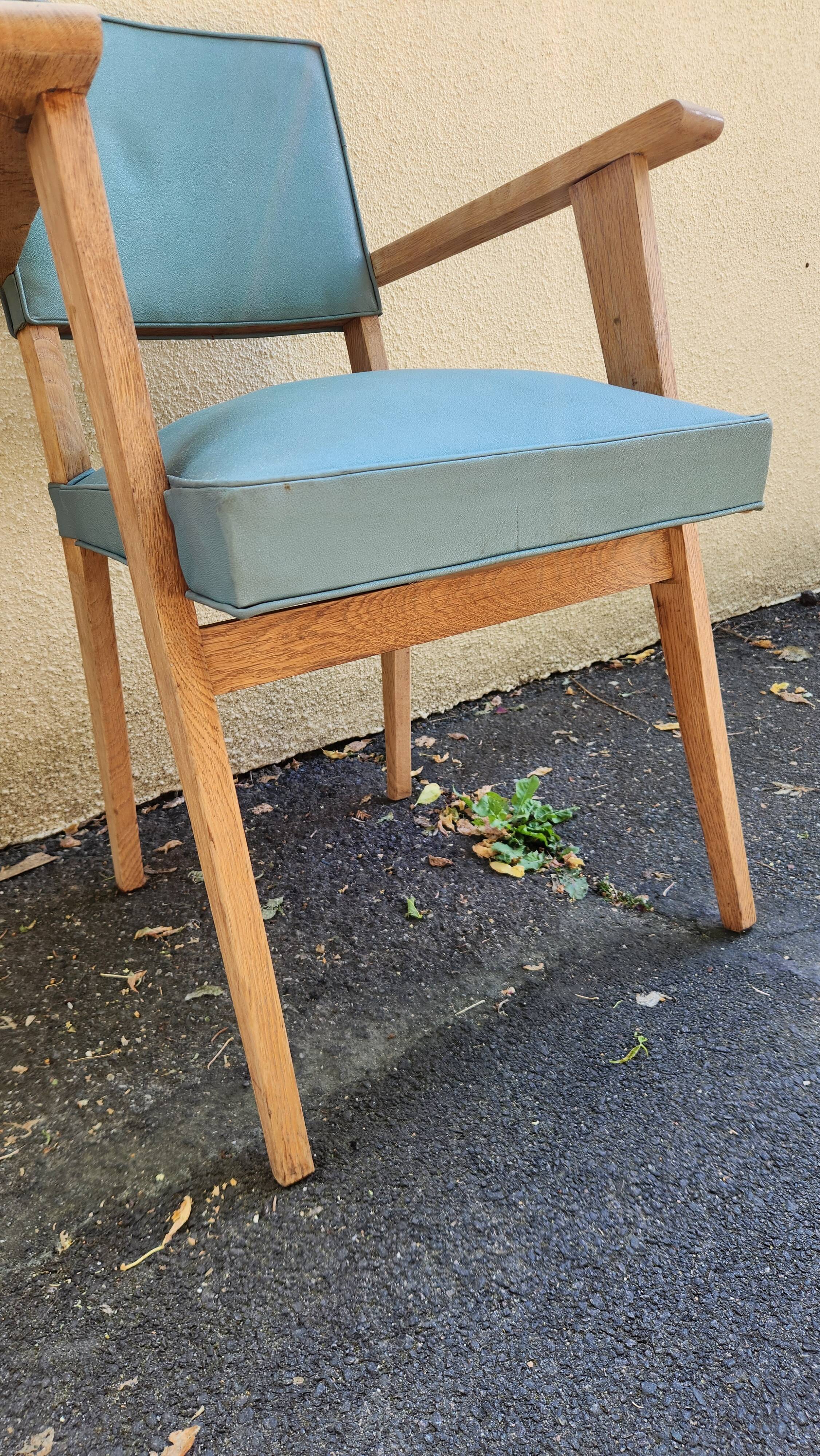 Pair of Vintage Bridge Armchairs 1950s Green