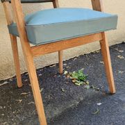 Paire de Fauteuils Bridge Vintage design Années 50  Vert