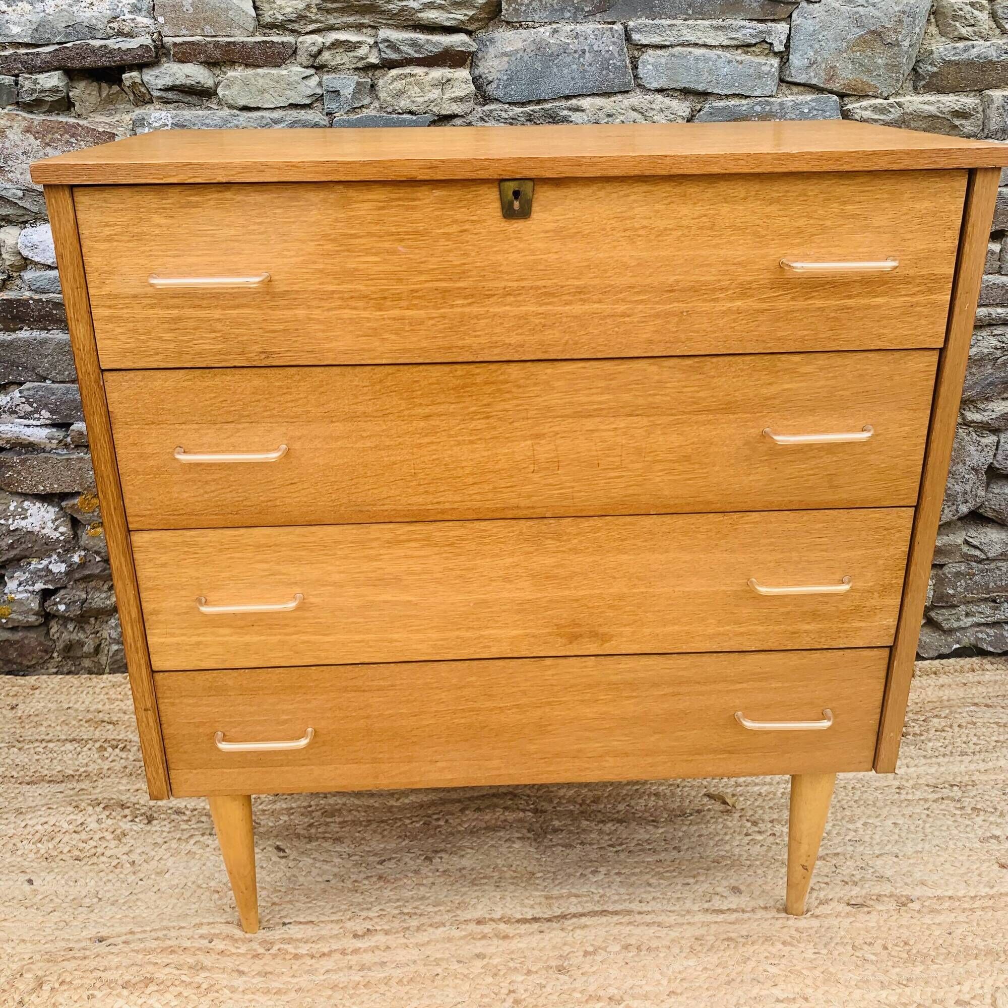 Vintage chest of drawers with 4 drawers – 1960s/70s