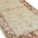 Cream Rug Handwoven Traditional Zeigler Carpet- 65x118cm