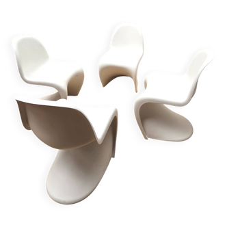 Suite de 4 chaises Verner Panton, Vitra