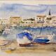 Painting, watercolor, Navy, signed and dated XX century