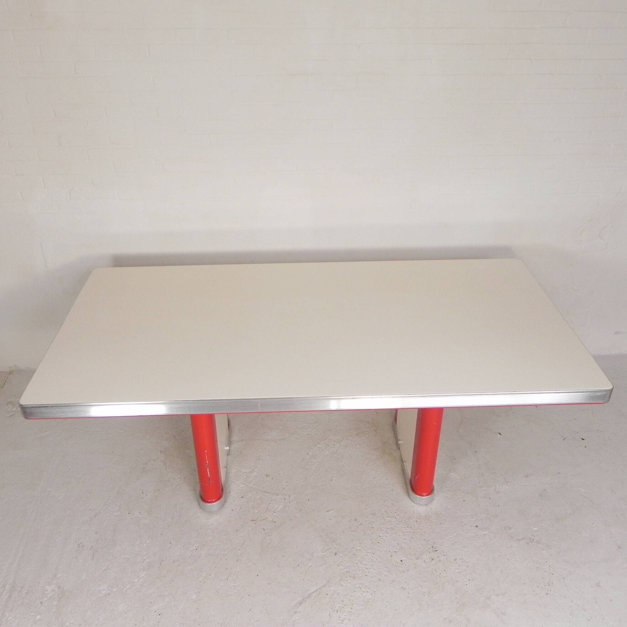 Ahrend Oda dining table desk with aluminium edge, 1950s