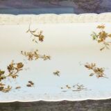 Long fish and meat dish, 19th century, Haviland Limoges porcelain, 66cm