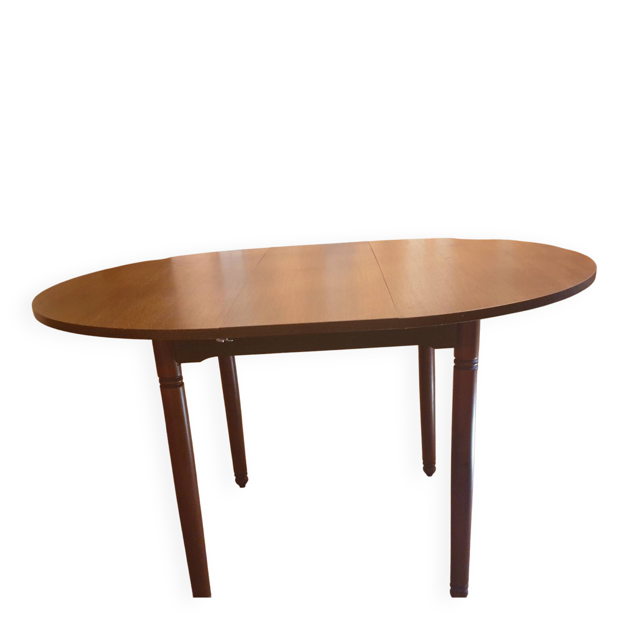 1970s wooden round table