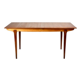 Scandinavian-style extendable teak table