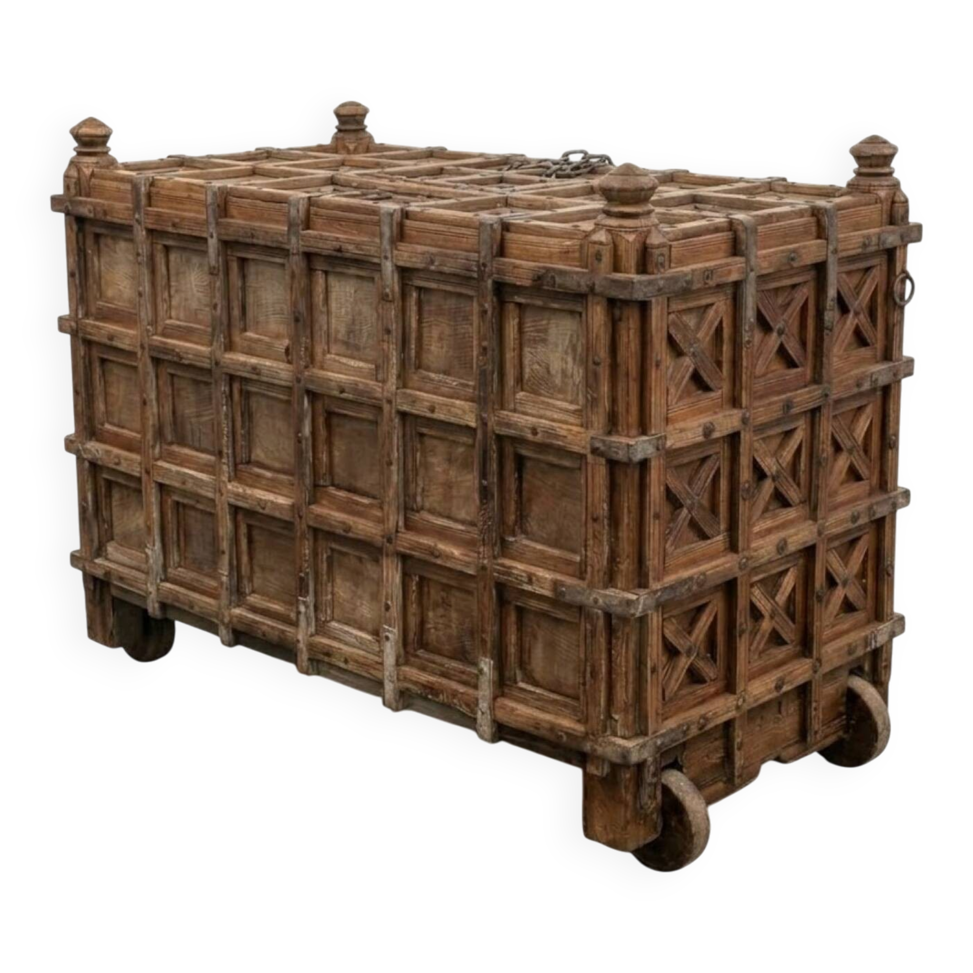 Monumental Indian dowry chest Damchiya