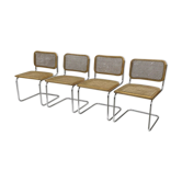 Set of 4 chairs model Cesca B32 designed by Marcel Breuer design