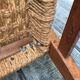 Vintage armchair 1940 in mahogany and braided rope