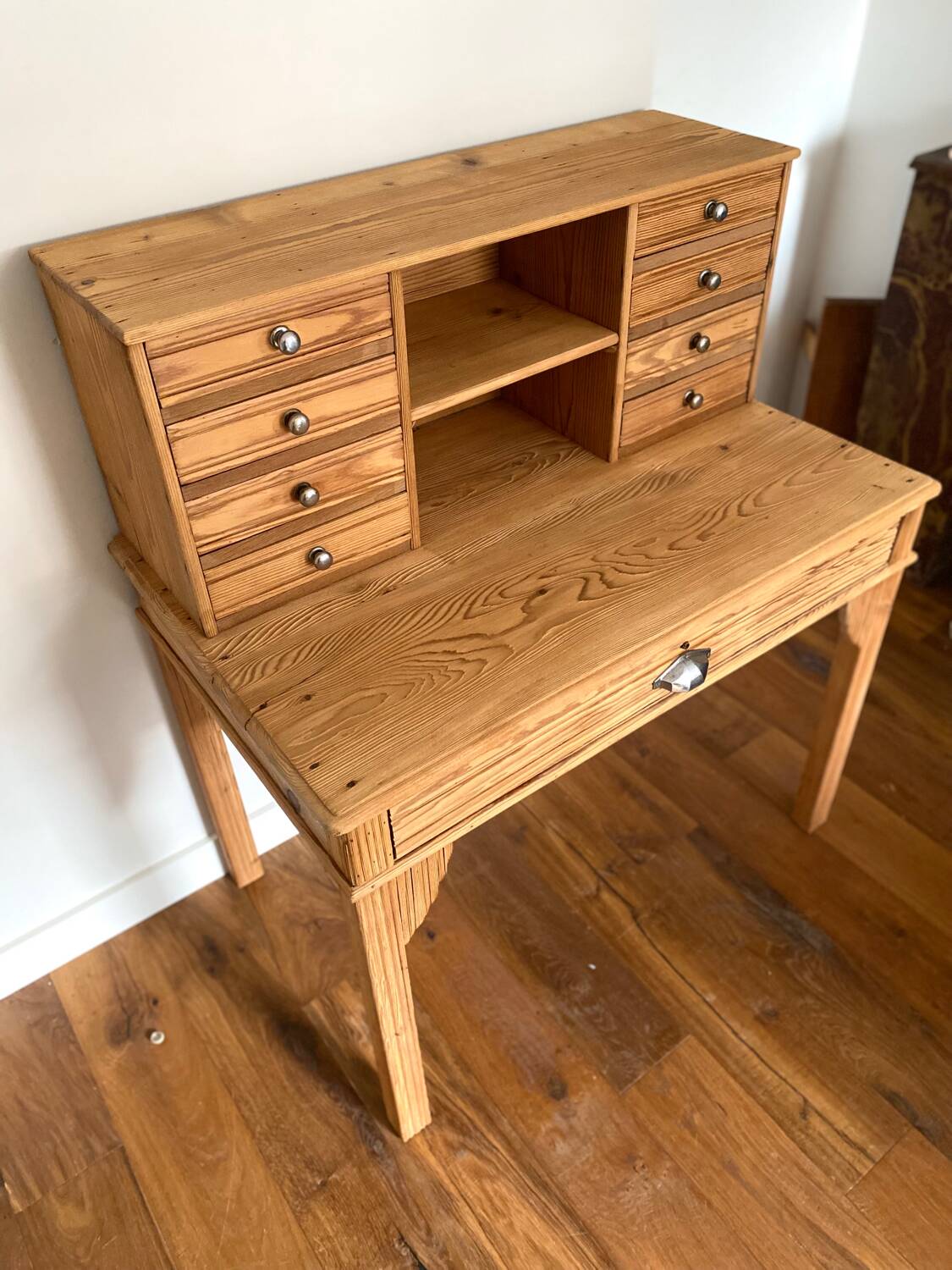 Magnificent Art Deco style secretary desk in old wood