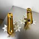Pair of hibiscus floral sconces, Murano glass, Italy, 1970s