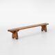 Rustic Low Bench in Wood, France, 1850s