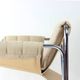 Fauteuil Lounge Par Viliam Chlebo En Chrome Et Lin, Kodreta 1979