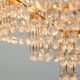 Vintage Italian Crystal and Golden Metal Chandelier, 80s