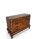 Commode italienne Art déco en ronce de noyer, années 1930