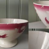Badonviller earthenware bowl "Swallows"