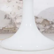 Mid-century Italian opaline white Murano table lamp