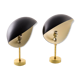 Pair Applyblack Wall Shell Style 1960's