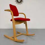 Stokke Varier Actulum red Scandinavian design rocking chair