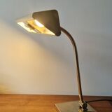 Lampe de bureau style banquier laiton 1970
