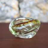 Art glass ashtray, Flavio polished ashtray, collection, glass art, ashtray, vintage