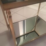 Brass and glass side table