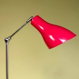 Vintage chrome & red lamp