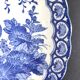 Plat porcelaine japonaise oiseaux bleus