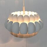 Mid-century white metal Swiss suspension by H. Zender for Temde.