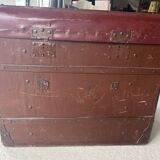 Grande Malle « au bon marché Paris » vintage des années 1900