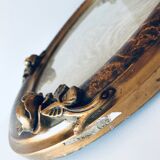 Golden old oval frame