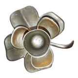 Brass candle holder copper color in the shape of a flower, Vintage