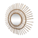 Mid Century Organic Modern Bamboo & Rattan Sunburst Patinated Mirror, 1960s