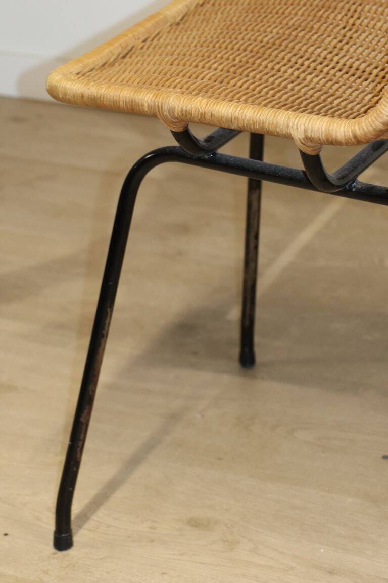 Vintage "Italia 100" model chair by Rotanhuis in woven wicker, 1950s