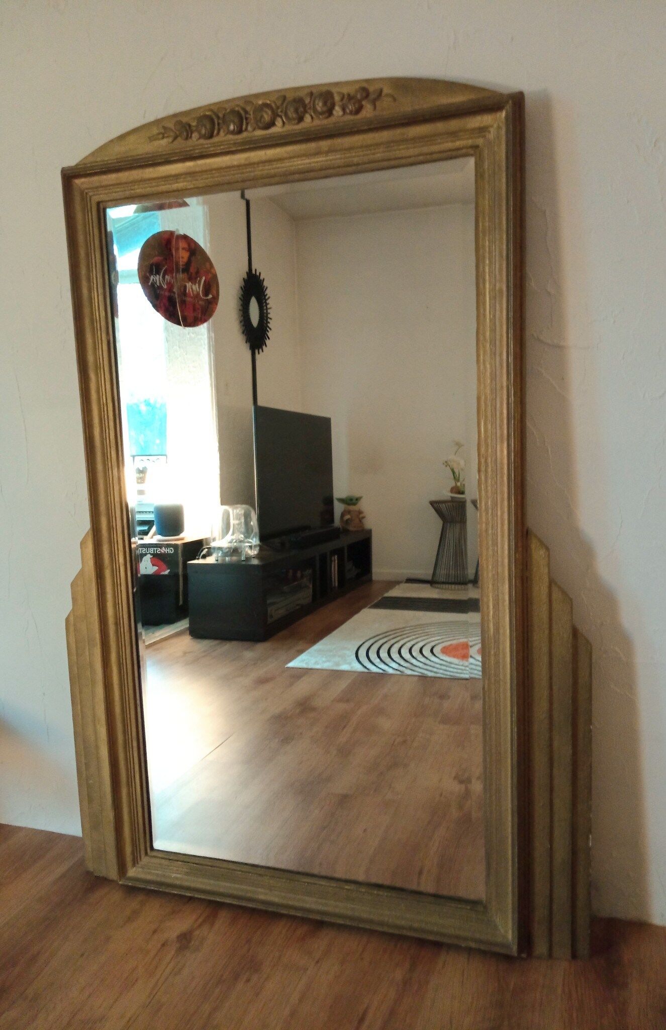 Golden mirror  100x139cm