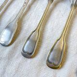 Set of 8 vintage silver plated soup spoons