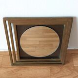 Modernist mirror in gilded brass 1960.