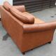 Tan Leather 2 seater sofa Classic 1980's